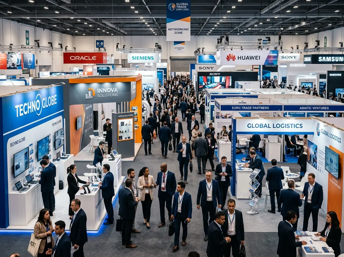 Exhibition crowd background