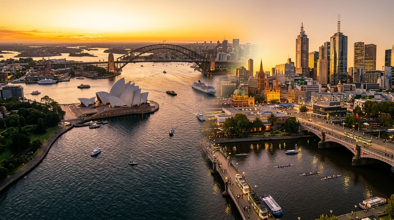 Sydney Opera House and Melbourne skyline — PakistanLiveStyle Australia 2027