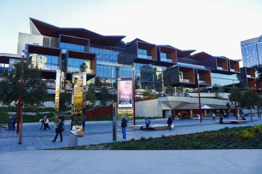 ICC Sydney exhibition venue exterior in Darling Harbour