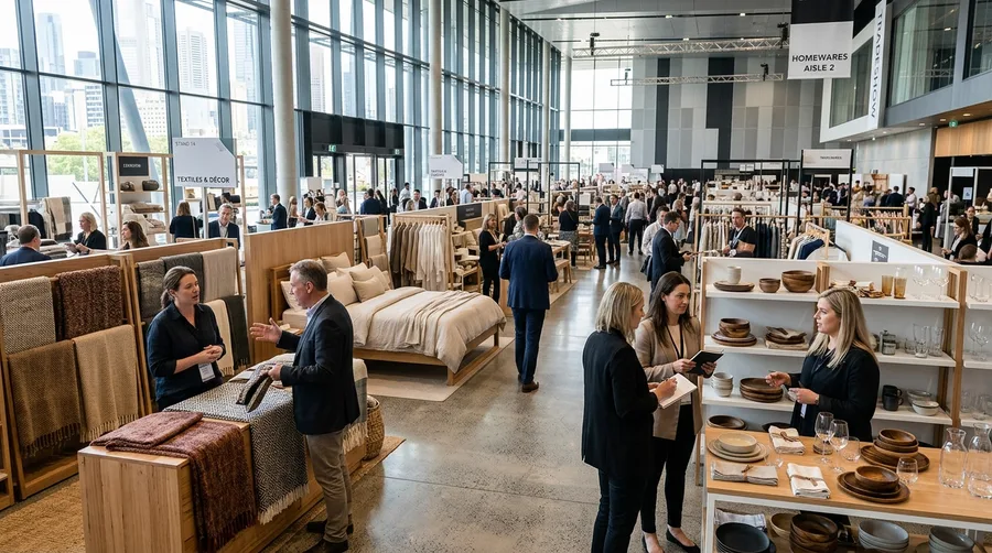 Home and lifestyle sourcing exhibition floor in Melbourne