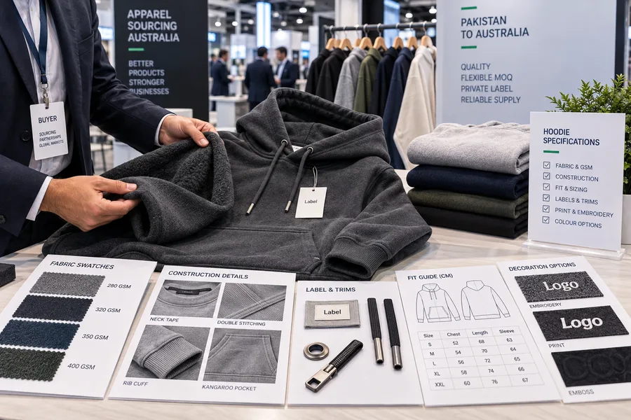 Heavyweight hoodie and streetwear samples for apparel sourcing