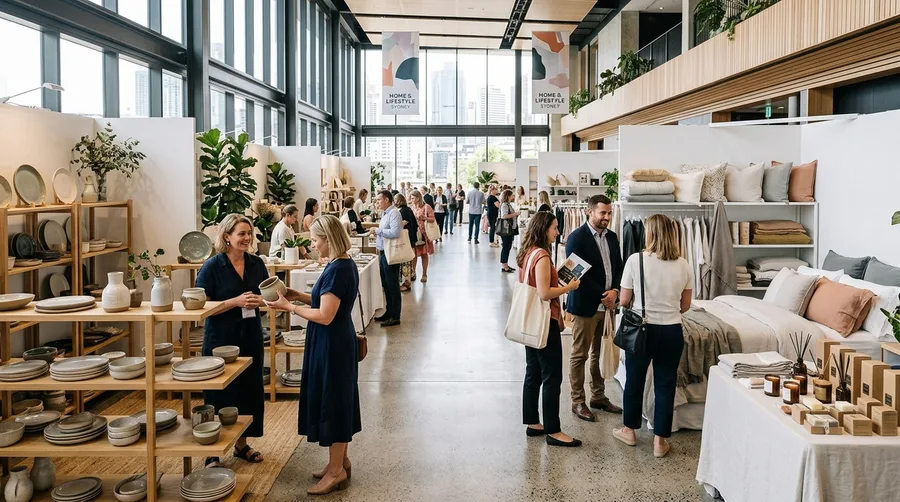 Home and lifestyle sourcing exhibition floor in Sydney