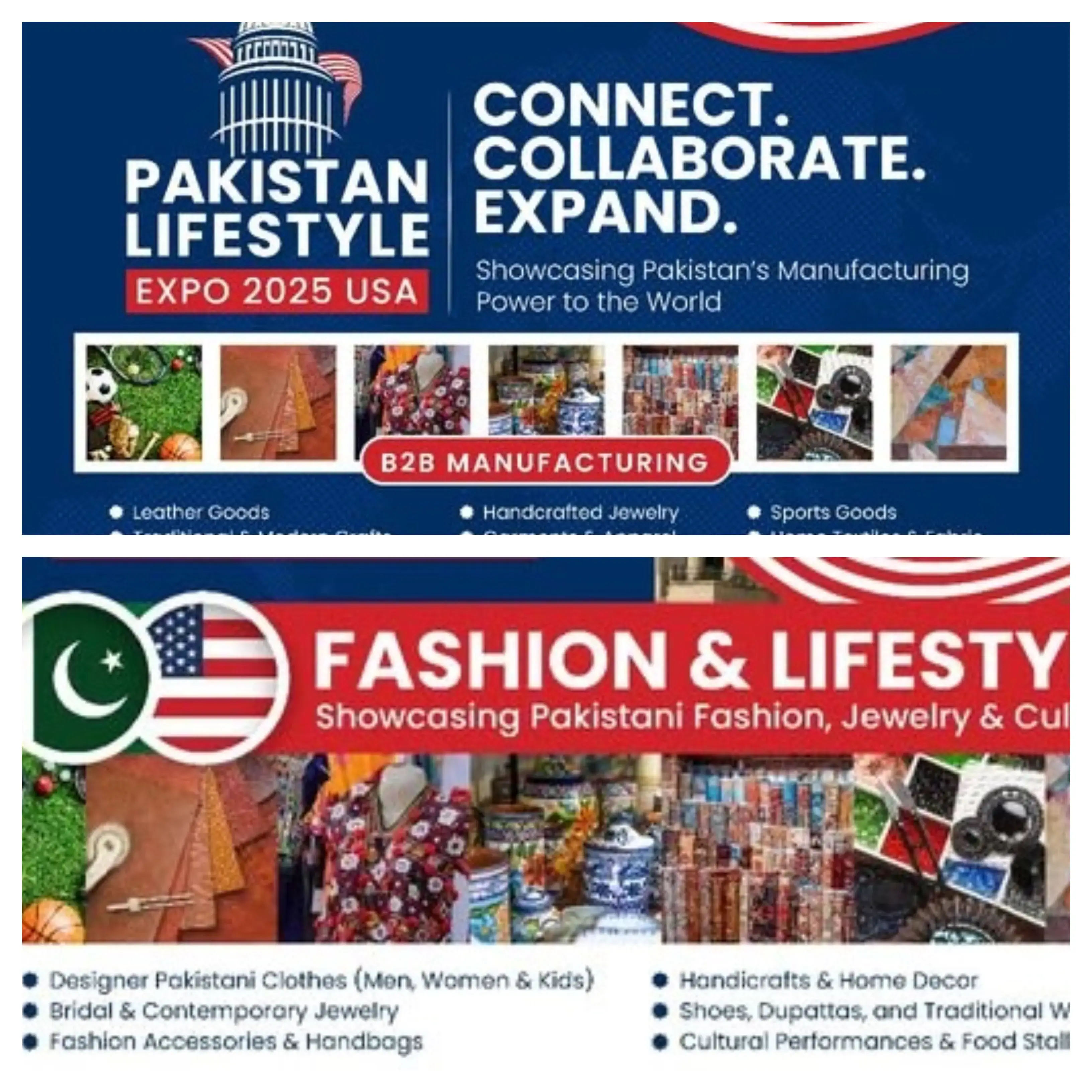 Overview of the bustling exhibition hall showcasing various industries at the Pakistan Livestyle Expo USA 2025